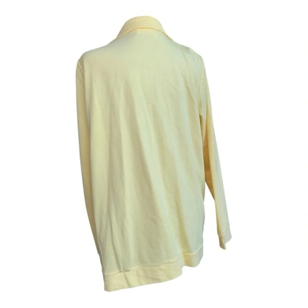 Quaker Factory QVC‎ Women's Large Yellow Sequins Zip Up